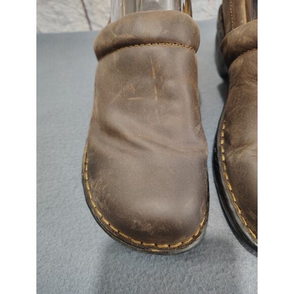 Born BOC Peggy Chocolate Oiled Leather Clogs C45723 Women's Size 10 M - Picture 4 of 11